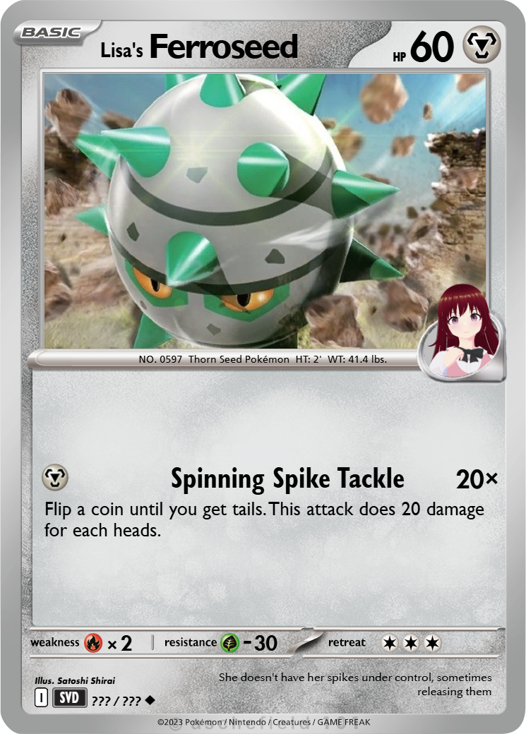 Ferroseed - LisaPoke | Pokécardmaker.net