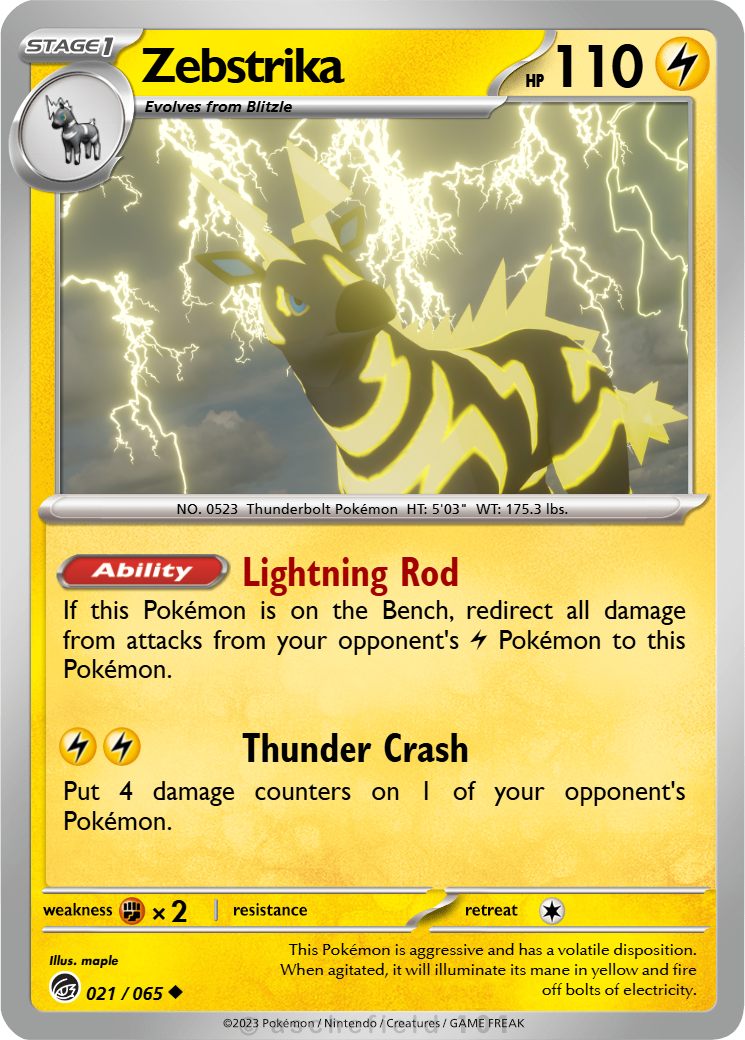 Zebstrika - Maple | Pokécardmaker.net