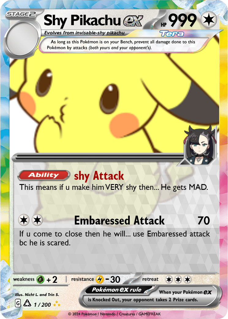Pikachu Says NoFakes[英語版] エルサ Pikachu - Clark | Pokécardmaker.net