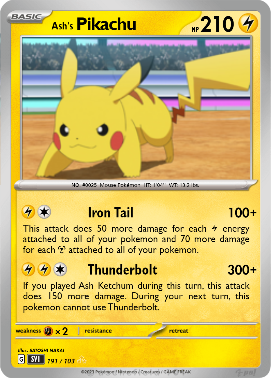 Pikachu ohthiscat pok cardmaker