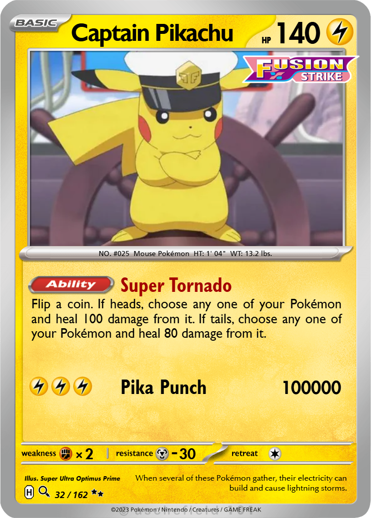 Captain Pikachu - OptimusPrime999 | Pokécardmaker.net