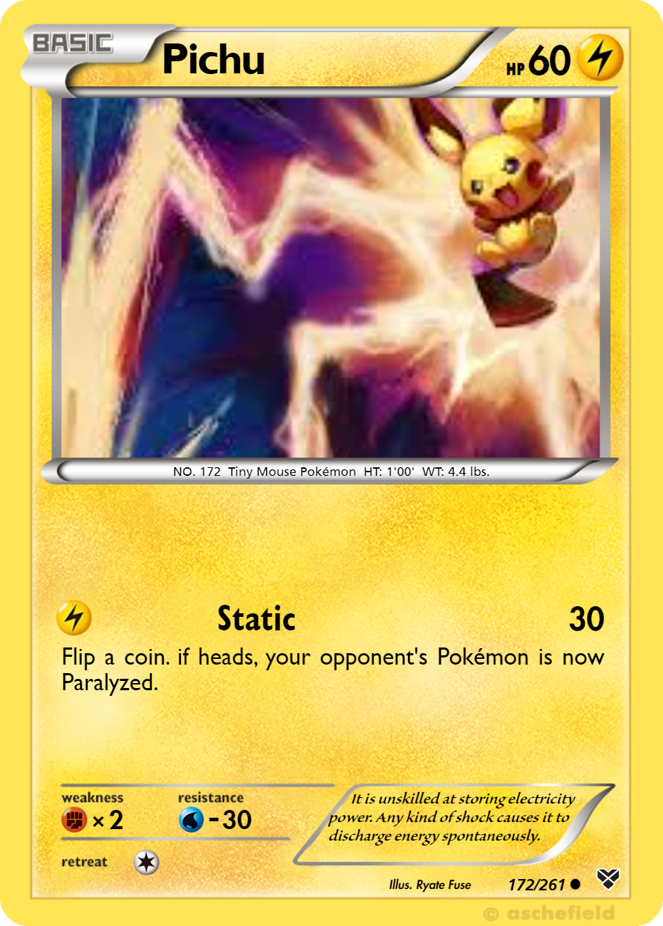 pichuページ Pikachu Pichu Bromide Card Holo Pokemon X Y Japanese Pocket