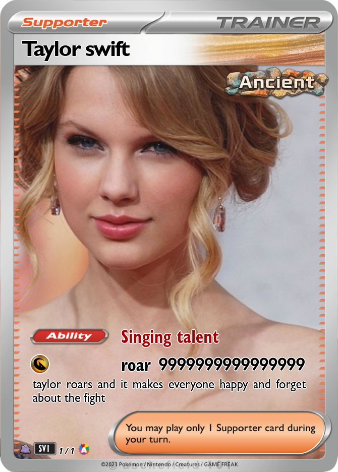 Taylor swift - Rapgod437 | Pokécardmaker.net