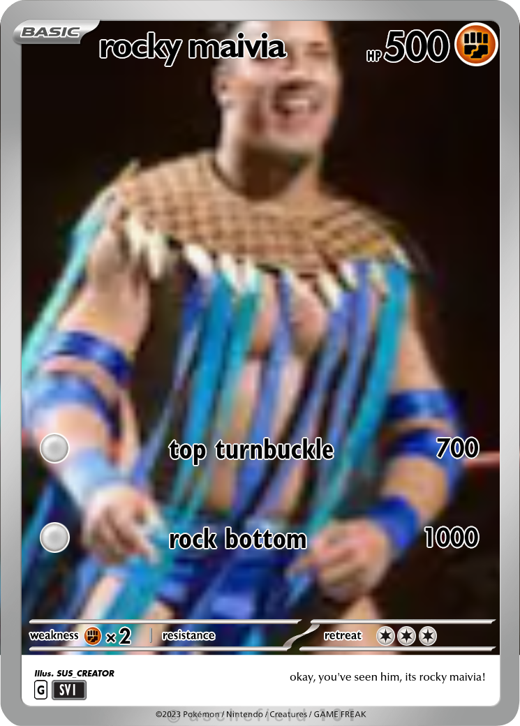 rocky maivia - SUS_CREATOR | Pokécardmaker.net