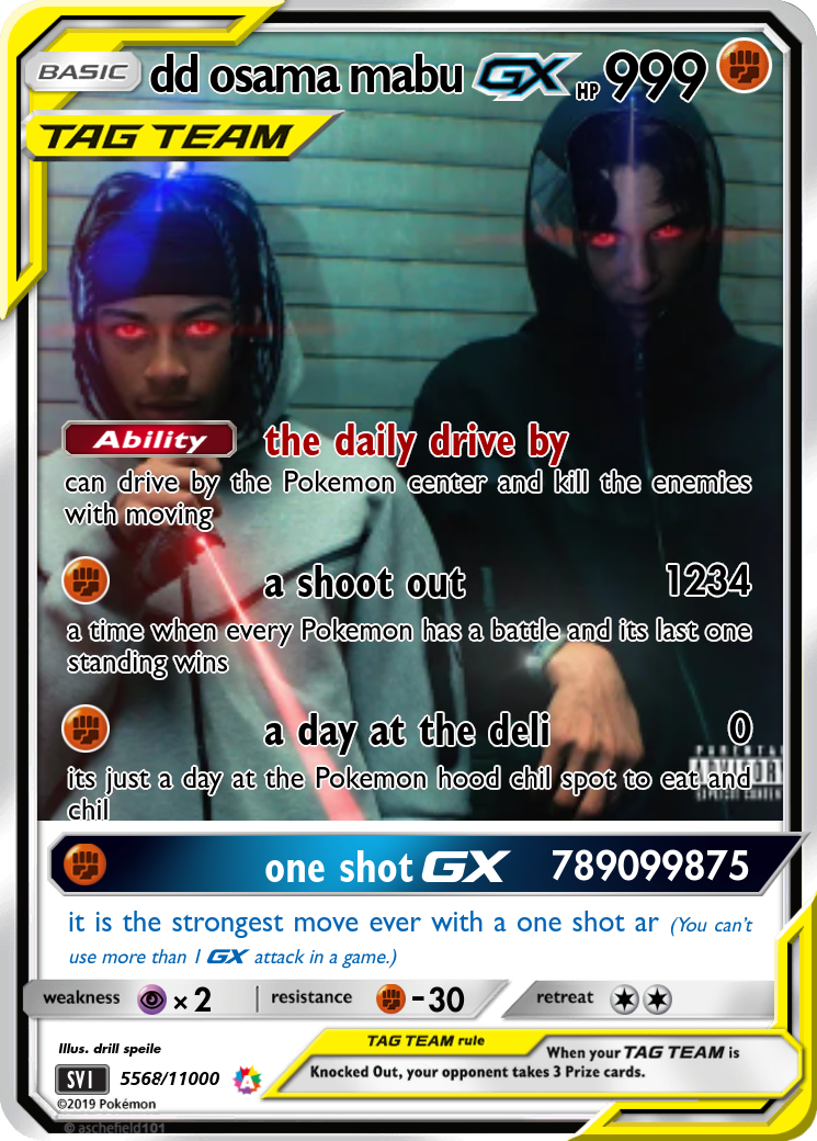 dd osama mabu - rapshii | Pokécardmaker.net