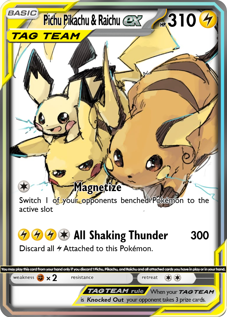 Pichu Pikachu & Raichu - sychillz | Pokécardmaker.net