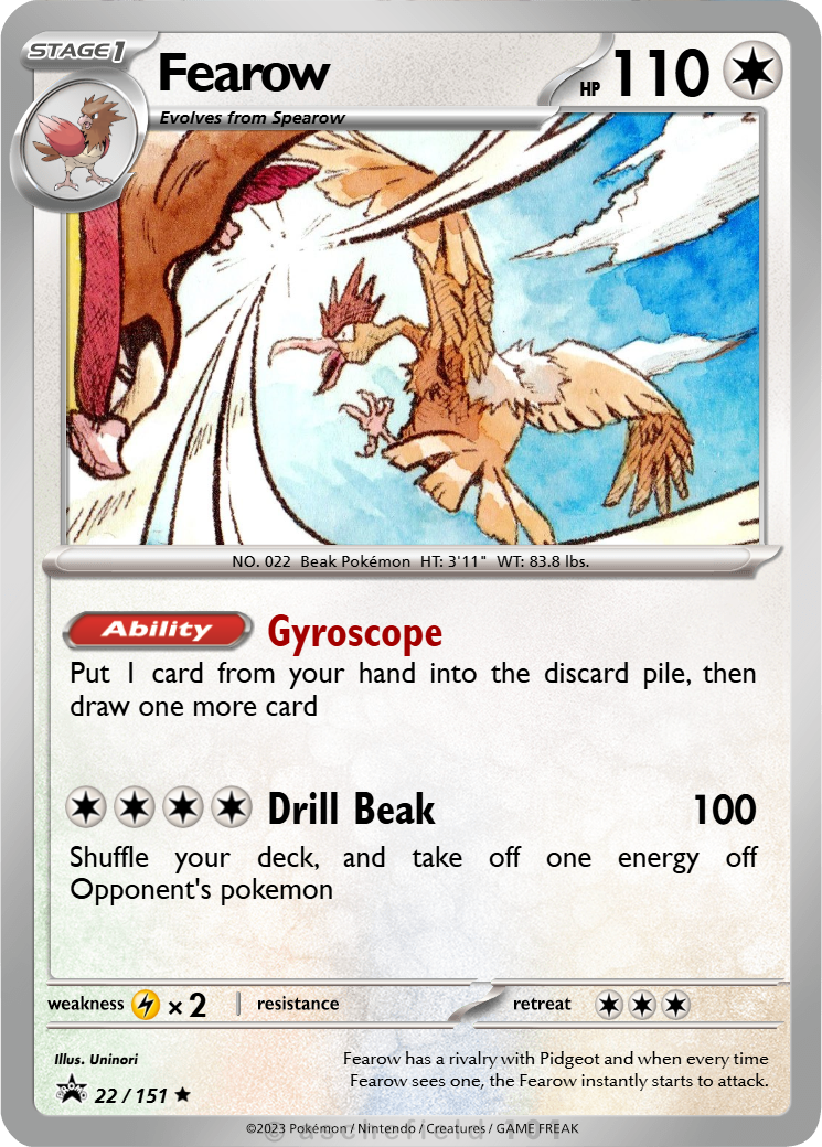 Fearow - thegreatcheeseboy | Pokécardmaker.net