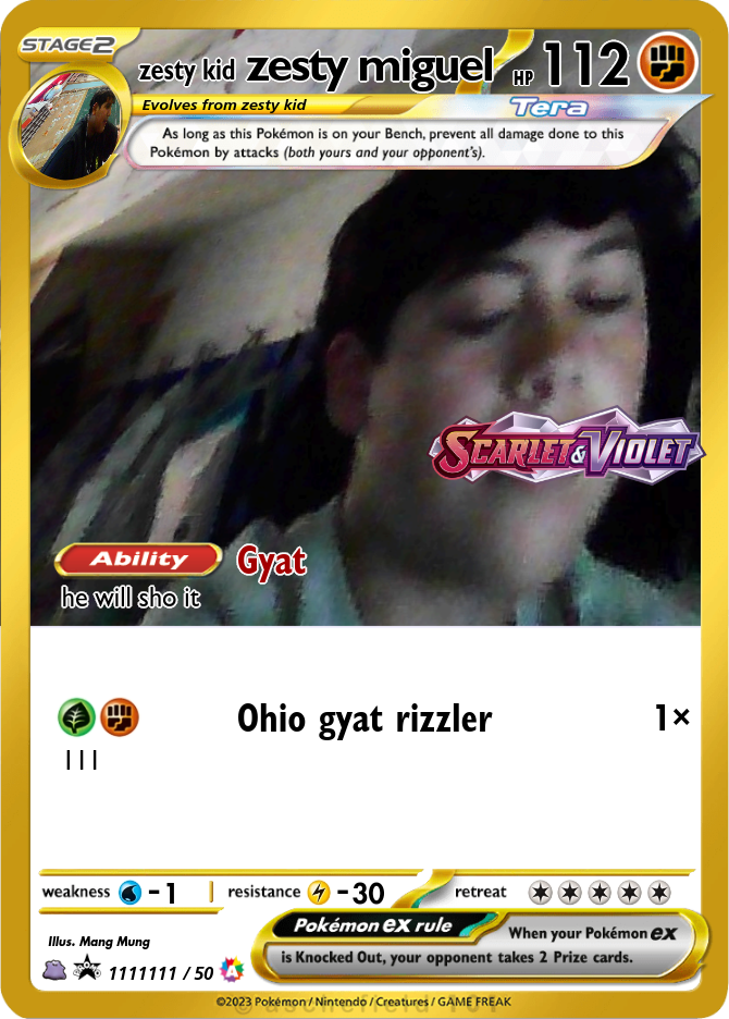zesty miguel - vill | Pokécardmaker.net