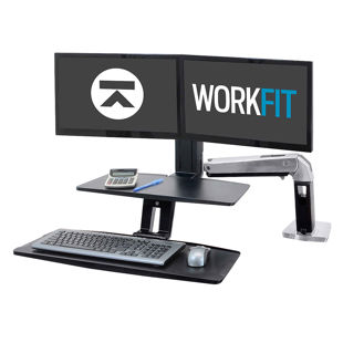Ergotron WorkFit-A Dual LD with Worksurface+