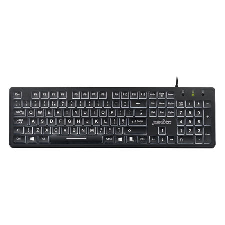 Perixx Periboard-317 Big Letter Backlit Keyboard USB Black