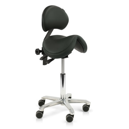 Score Jumper With Back Support Saddle Stool