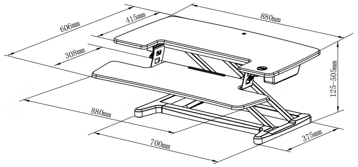 Freelift Electric Standing Desk Converter details