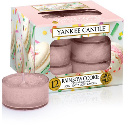 CLASSIC SCENTED TEA LIGHT RAINBOW COOKIE