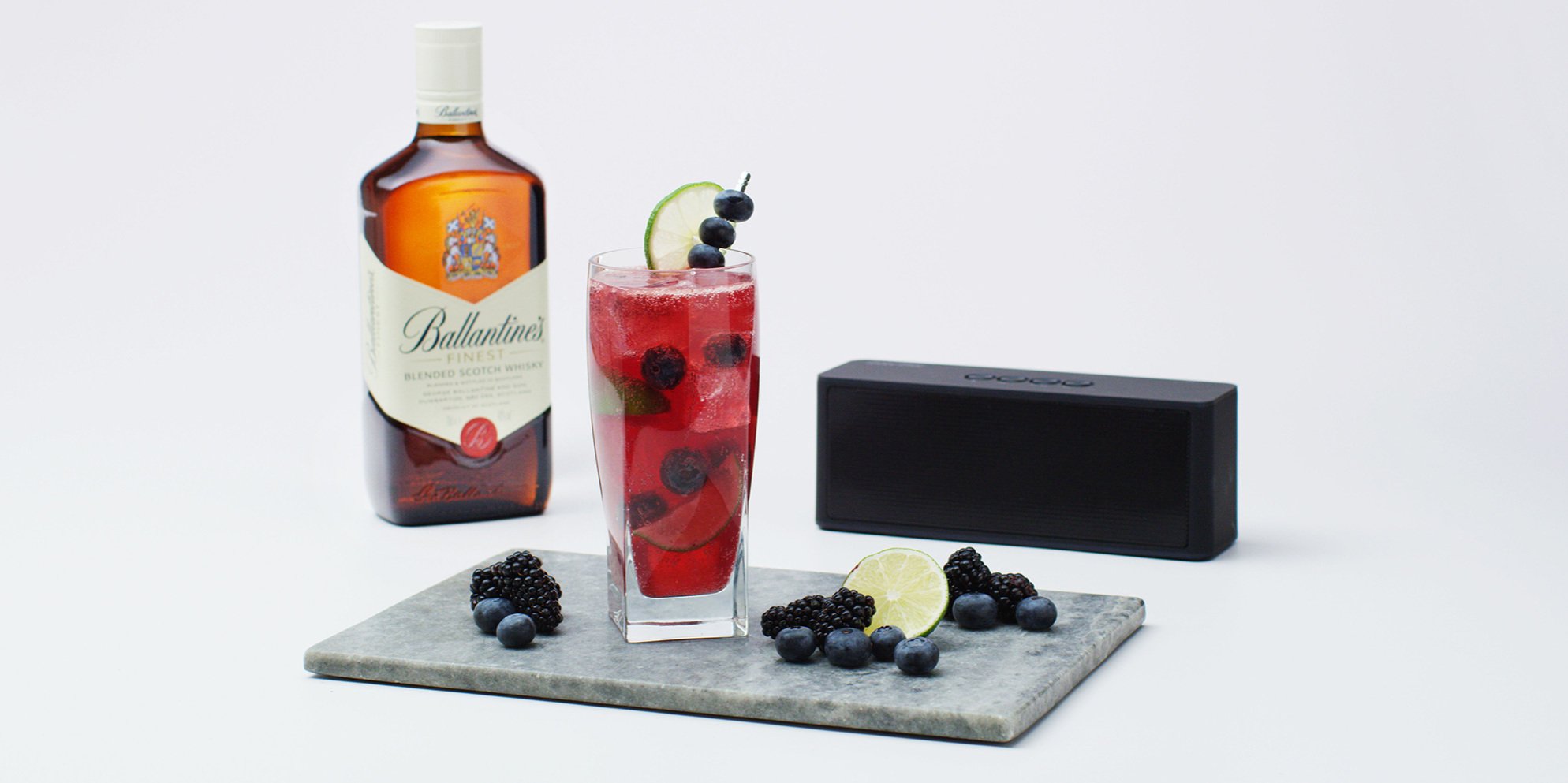 Whisky Cocktails | Blue Mojito | Berries | Ballantine’s