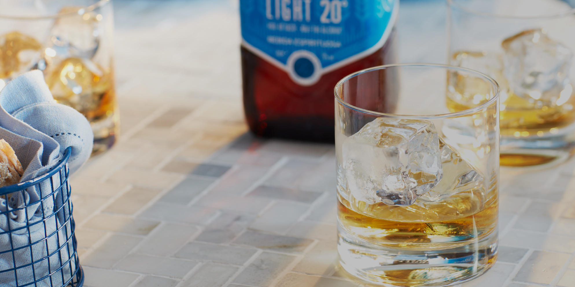 Ballantine's Light served on the rocks