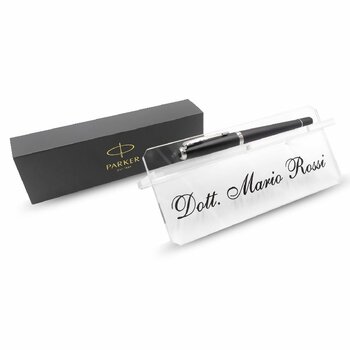  Penna a Sfera Roller Parker Mod. Black Lacquer Golden Trim...Personalizzabile