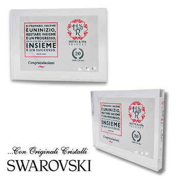 Targa-Mattonella in Plexiglass con Cristalli SWAROVSKI....