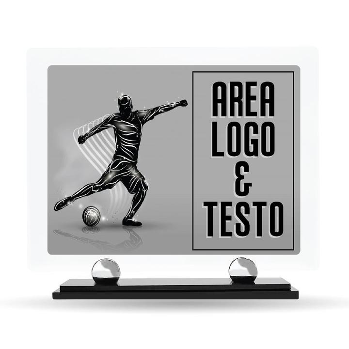 Targa Premiazione Plexiglass Design Calcio 23 cm x 20 cm - Banfi