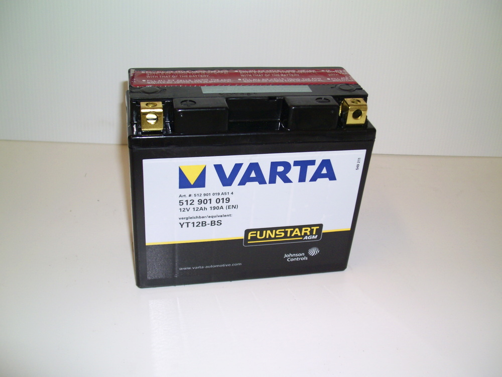 Varta Sealed Motorbike Batteries 512901019 Jis Code (YT12B-4 / YT12B-BS ...