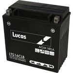Lucas Motorcycle AGM / VRLA Battery LTS16CLB (YB16C-LB)