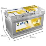 Varta A6 115AGM Replaces BMW OEM Part 61 21 7 555 718 