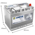 Varta N72 EFB Start Stop Car Battery 068EFB