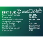 ECOBAT BATTERY CHARGER 9 STAGE EBC16UK