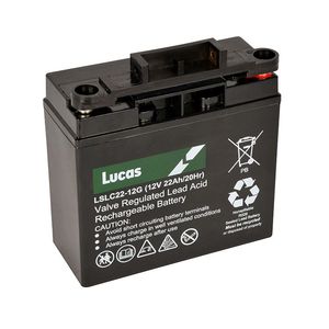 LUCAS 12V 22AH AGM CYCLIC GOLF BATTERY