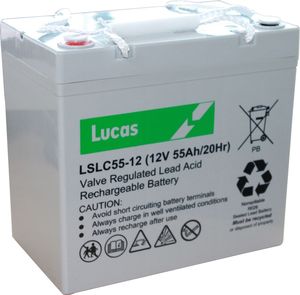 LUCAS 12V 55AH AGM CYCLIC BATTERY