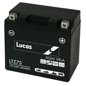LUCAS 12V SEALED MOTORCYCLE BATTERY LTZ7S