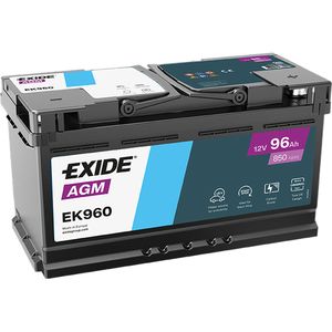 Exide EK960 017AGM Replaces BMW OEM Part 61 21 7 555 719  