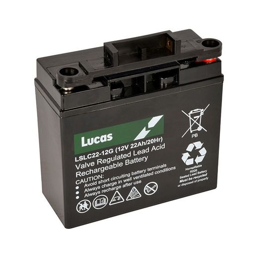 LUCAS 12V 22AH AGM CYCLIC GOLF BATTERY