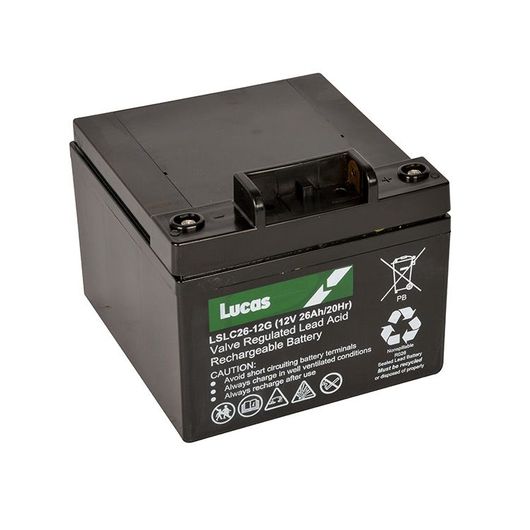 LUCAS 12V 26AH AGM CYCLIC GOLF BATTERY
