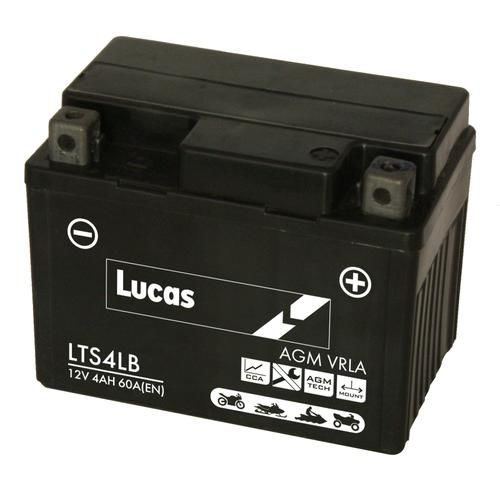Lucas Motorcycle AGM / VRLA Battery LTS4LB (YB4L-B)