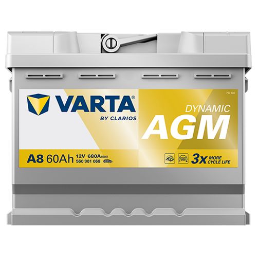 Varta A8 027AGM Replaces MERCEDES OEM Part A 000 982 86 08 