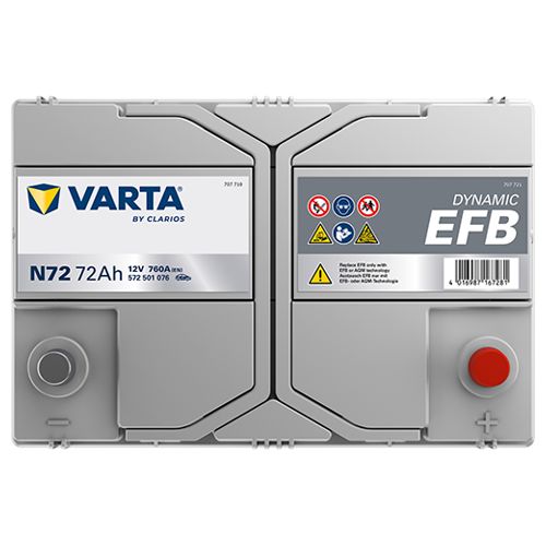 Varta N72 EFB Start Stop Car Battery 068EFB
