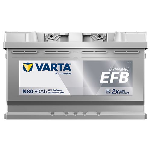 Varta N80 EFB Start Stop Car Battery 115EFB