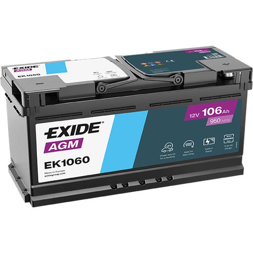 Exide EK1060 020AGM Replaces MERCEDES A 000 982 18 08 (A0009821808)  