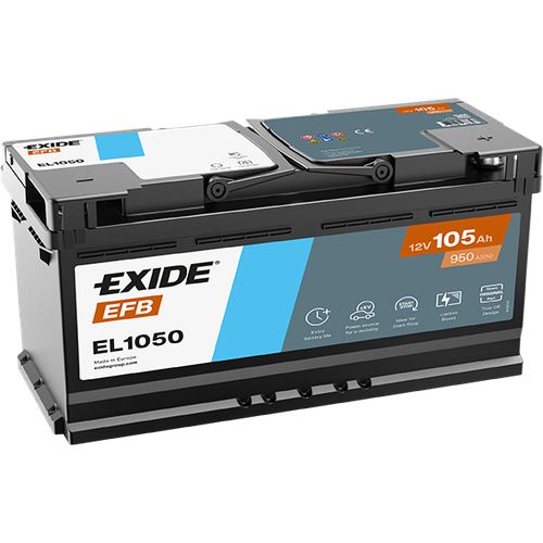 EXIDE Start Stop EFB Car Battery EL1050 020EFB 