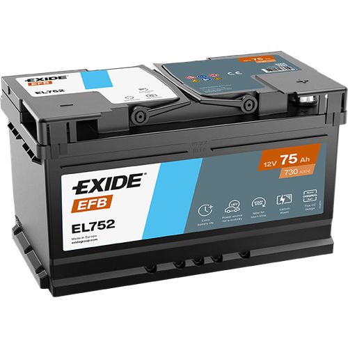 EXIDE Start Stop EFB Car Battery EL752 110EFB 