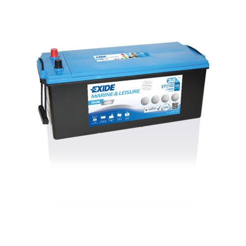 Exide Dual Leisure Marine AGM Battery 12v 240Ah EP2100