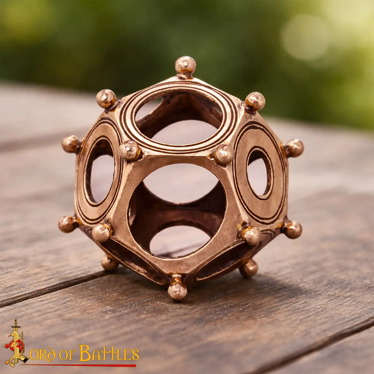 Roman Bronze Dodecahedron Replica - Lost-Wax Cast - Image 4