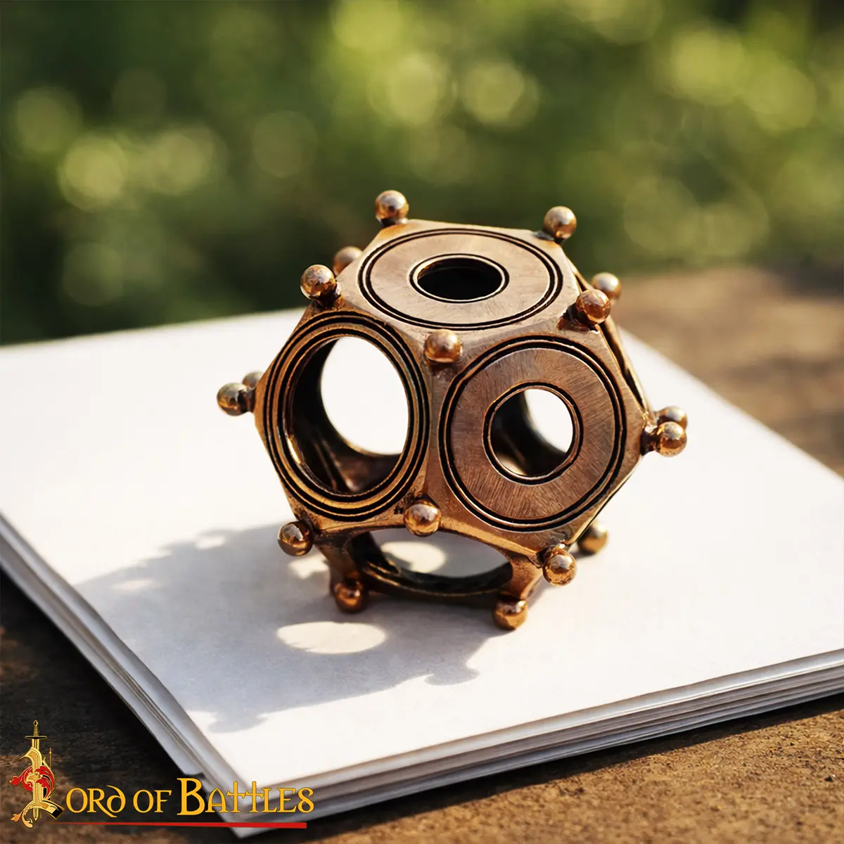 Roman Bronze Dodecahedron Replica - Lost-Wax Cast - Image 5