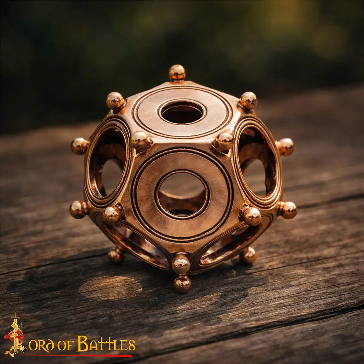 Roman Bronze Dodecahedron Replica - Lost-Wax Cast - Image 6