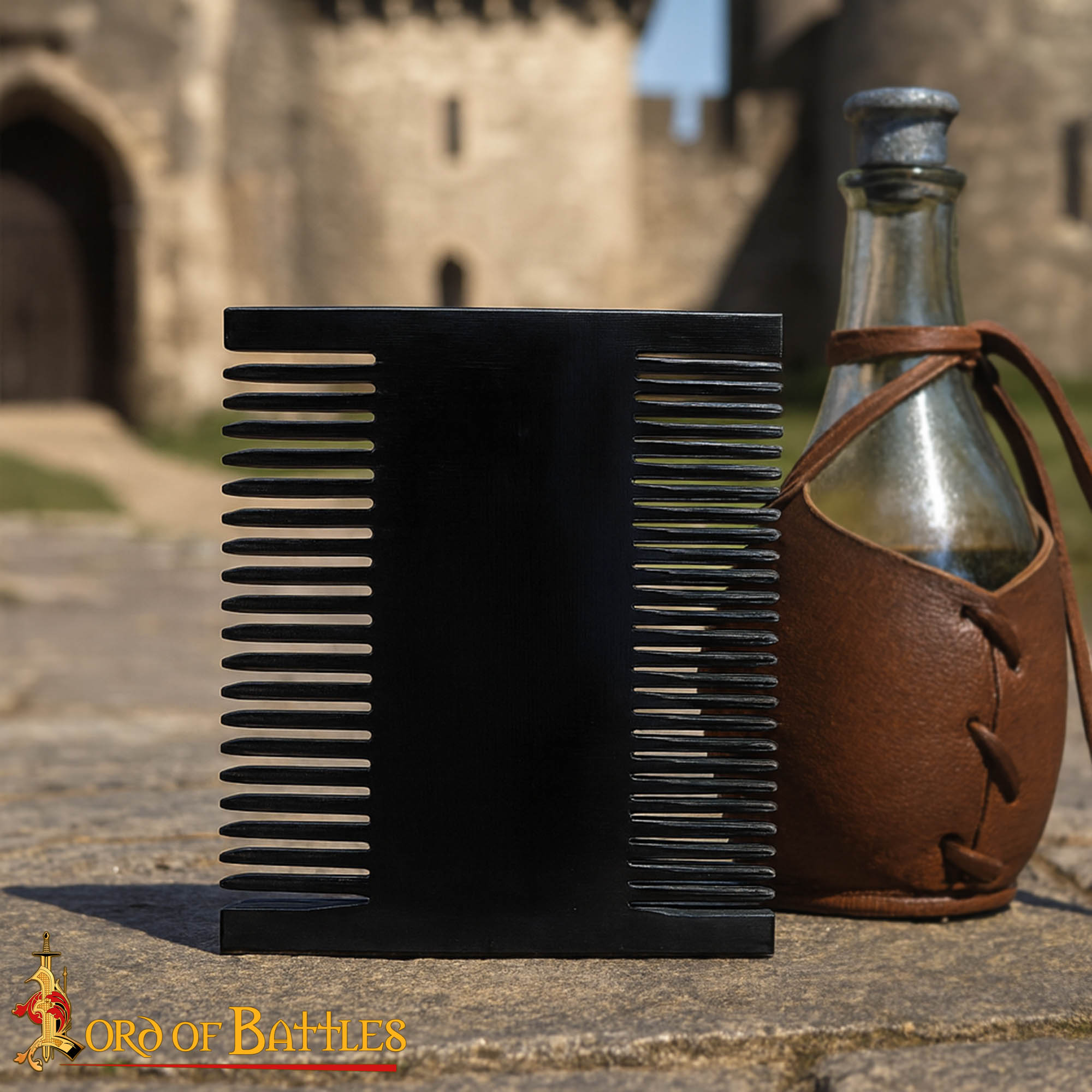 Viking Ox Horn Comb - Dual-Sided Historical Grooming Tool - Image 5