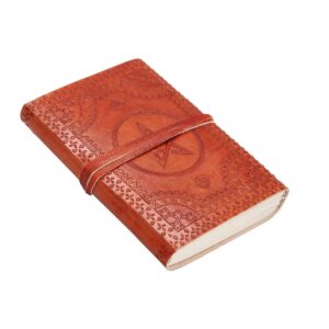 Pentagram Medieval Leather Journal with Handmade Paper