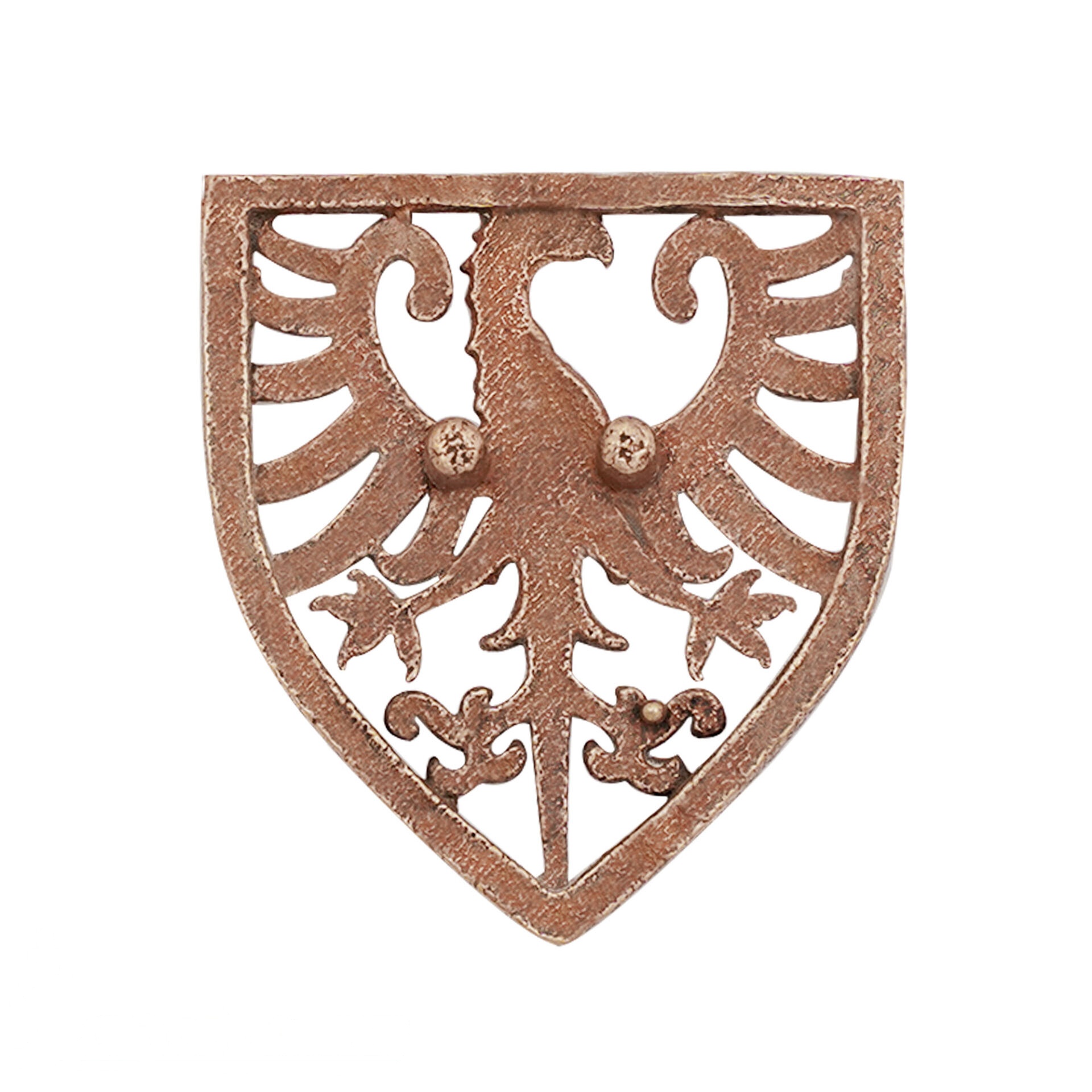 13th Century Bronze Heraldic Eagle Belt Mount & Badge