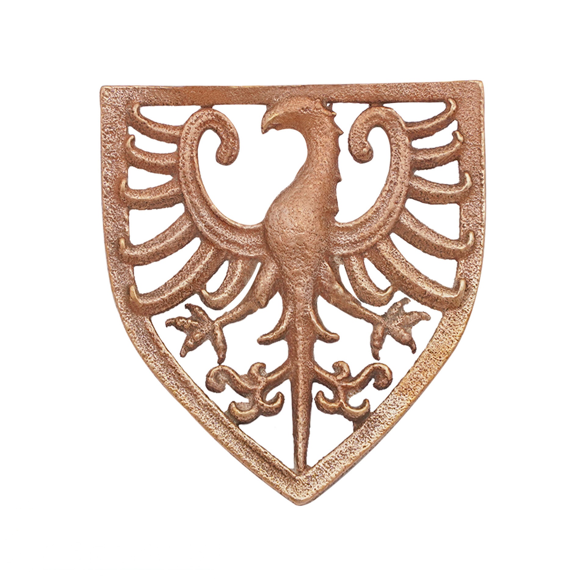 13th Century Bronze Heraldic Eagle Belt Mount & Badge