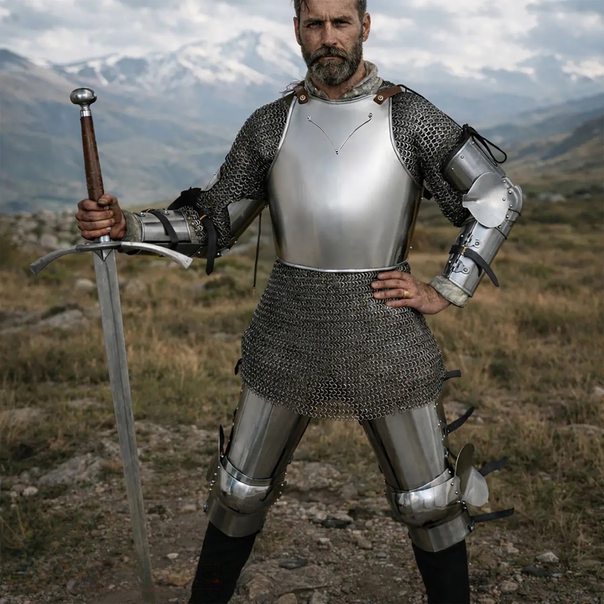 14th Century Churburg Globose Breastplate, 16-Gauge Steel