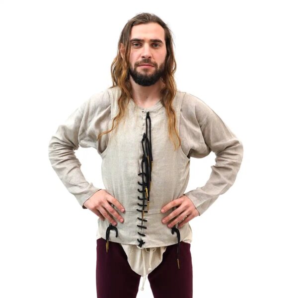 14th Century Sleeveless Pourpoint in Linen or Wool